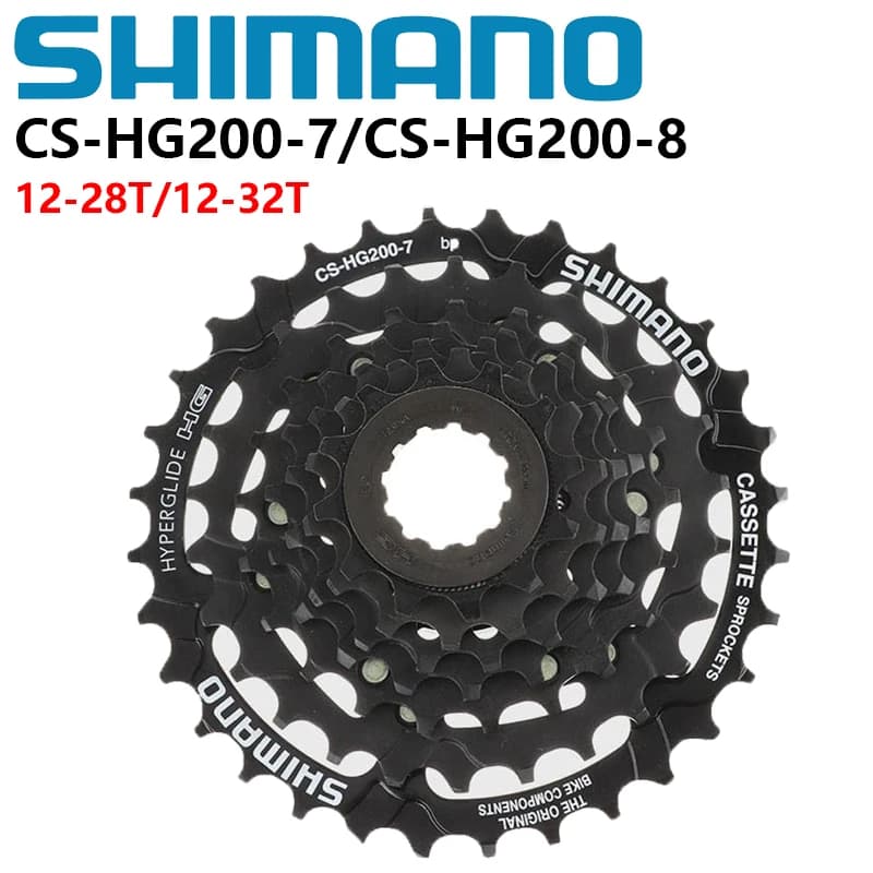 Shimano Tourney HG200 7s 12-28T/12-32T 8s 12-32T Cassette CS-HG200-7 / CS-HG200-8 pour VTT Vélo D'origine Shimano