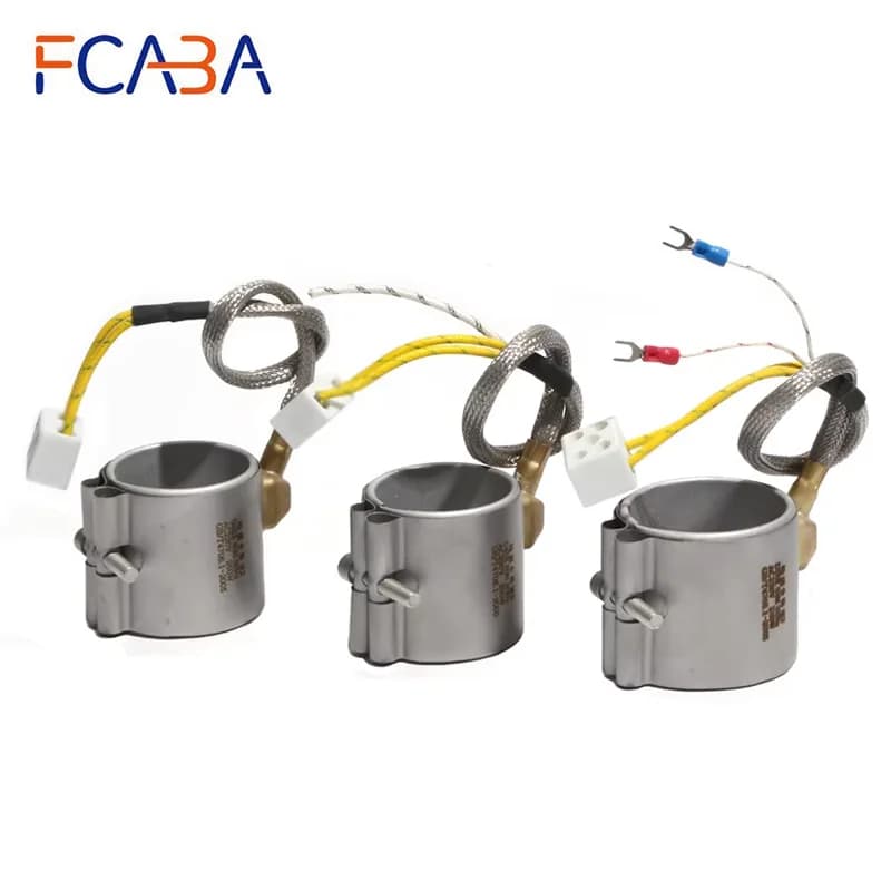 FCABA 75mm diamètre 55 ~ 80mm hauteur 110V/220V/380V 450W/530W/570W/650W bande aluminisée chauffage bobine scellée élément chauffant