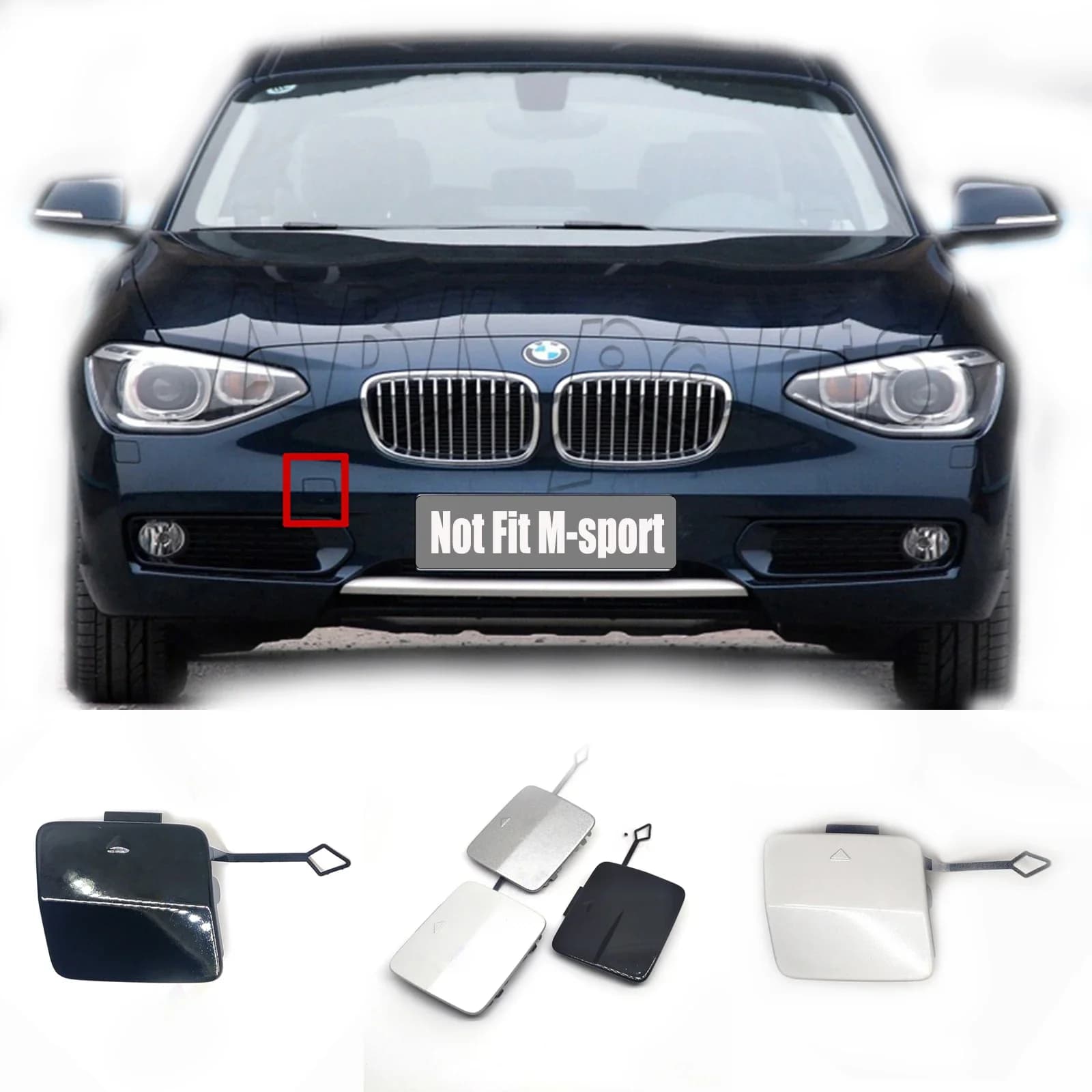 Couvercle de remorquage avant pour BMW, pare-chocs à œil, série 1 F20, F21, 114d, 114i, 116d, 116i, 118d, 118dX, 118i, 120d, 120dX, 125d, 11-14, 4 portes, 51117292947