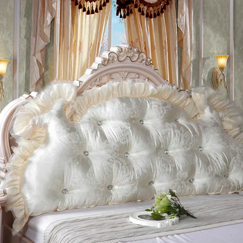 Coussin de oral et Lavable de Style Princesse Coréen, Grand Dossier, Double, Meubles de Lit