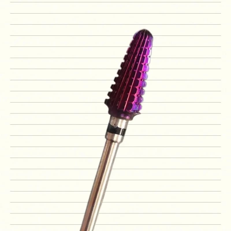 Forets à ongles en carbure violet facile à ongles 3/32 ", fraises en carbure Tornado pour manucure et pédicure, accessoires pour ongles, outils