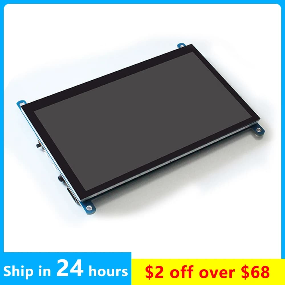 Mini écran tactile LCD capacitif Portable de 7 pouces, 5 points, IPS 1024x600, Full HD, HDMI, moniteur de jeu, affichage PC Raspberry Pi