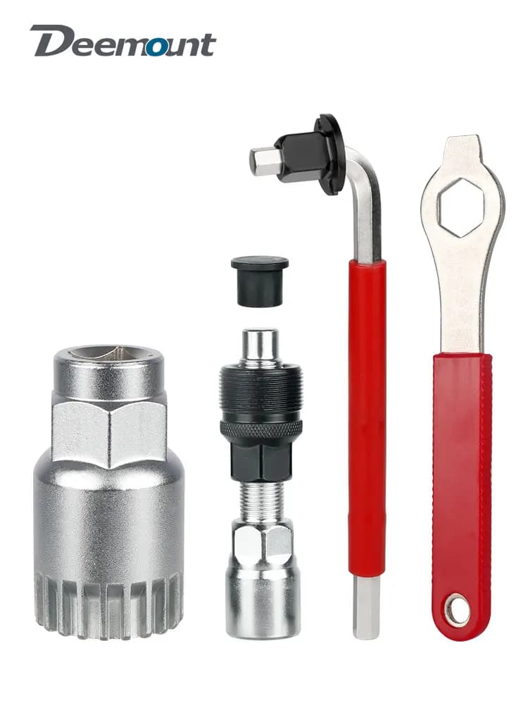 Kit de réparation de vélo Deemount : Extracteur de boîtier de pédalier (BB Puller) 20 dents, Clé à manivelle de pédale de vélo, Outil d'extraction de manchon, Clé à rayons 8 voies