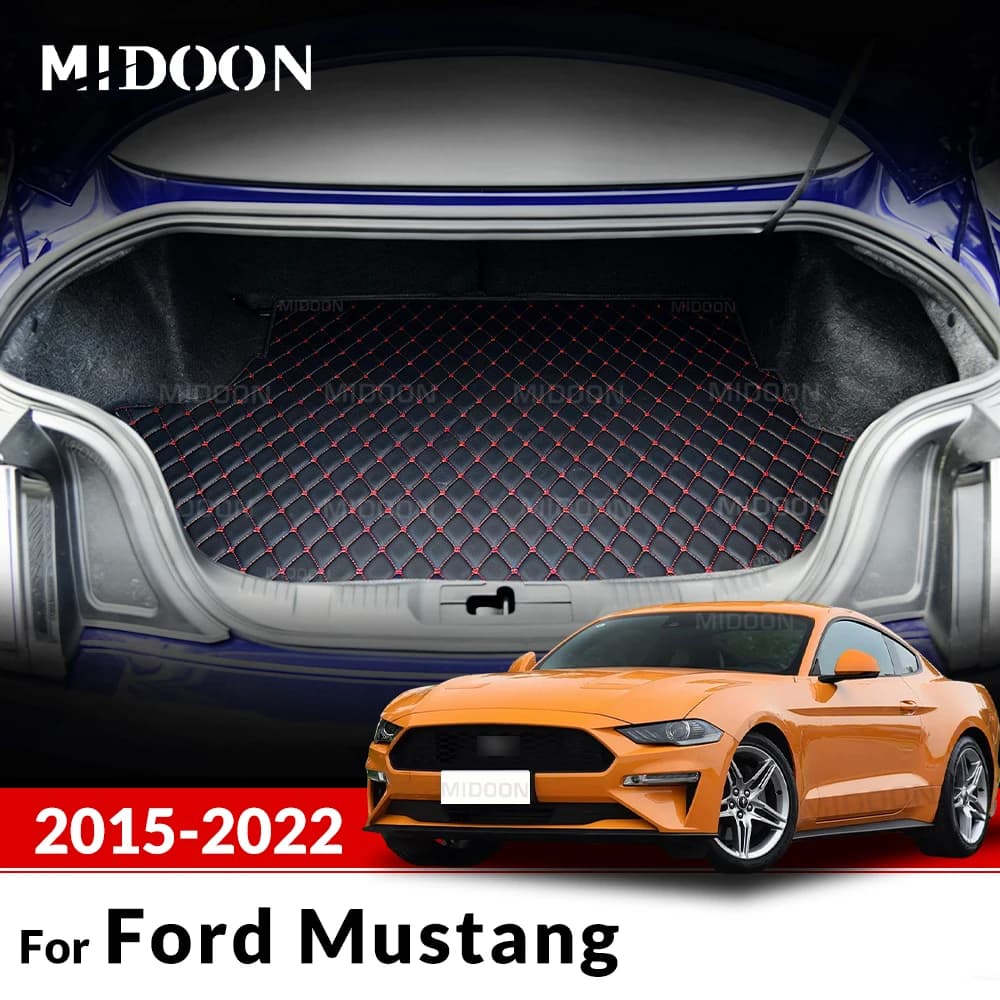 Tapis de coffre de voiture pour Ford Mustang 2015 2016 2017 2018 2019 2020 2021 2022, tapis de protection de coffre, accessoires intérieurs