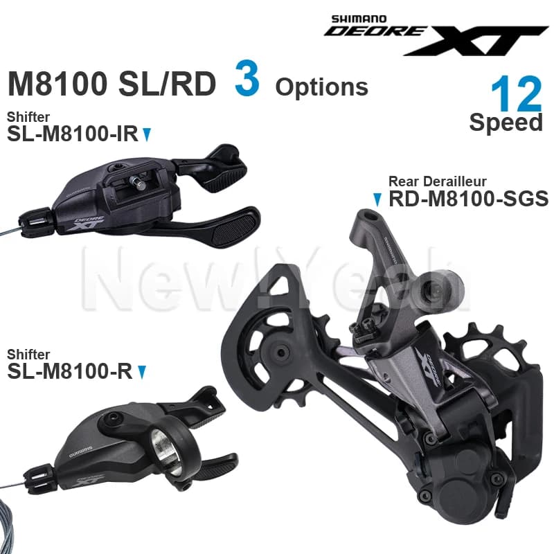 SHIMANO DEORE XT M8100 levier de vitesse SL-M8100-R SL-M8100-IR dépanneuse arrière RD-M8100-SGS 12 vitesses pièces d'origine