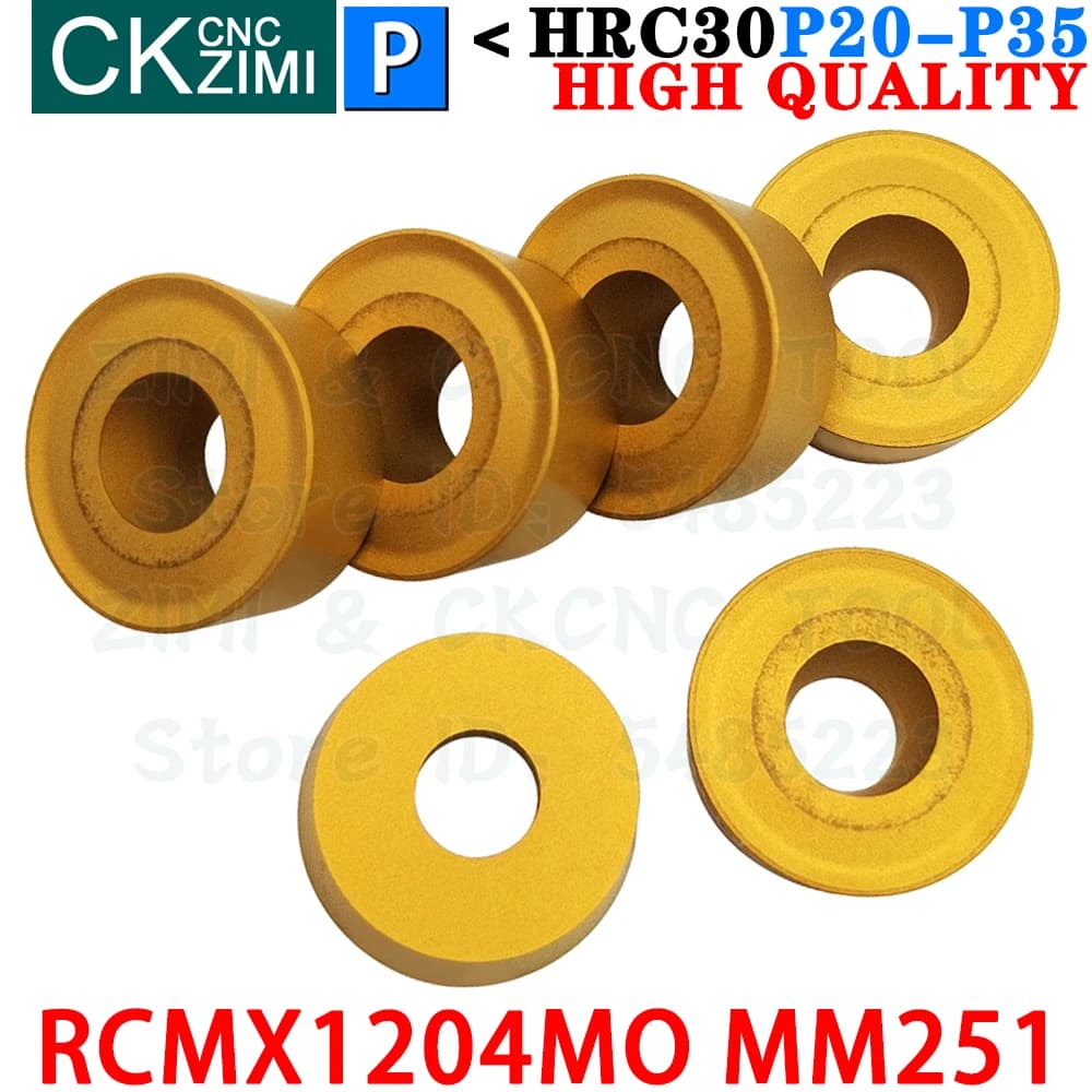 RCMX1204MO MM251 RCMX 1204 MO MM251 Plaquettes en carbure Outils de tournage pour plaquettes RCMX1204 RCMT RCMX 1204 MO Tour à métaux CNC Indexable Outils de coupe de surfaçage
