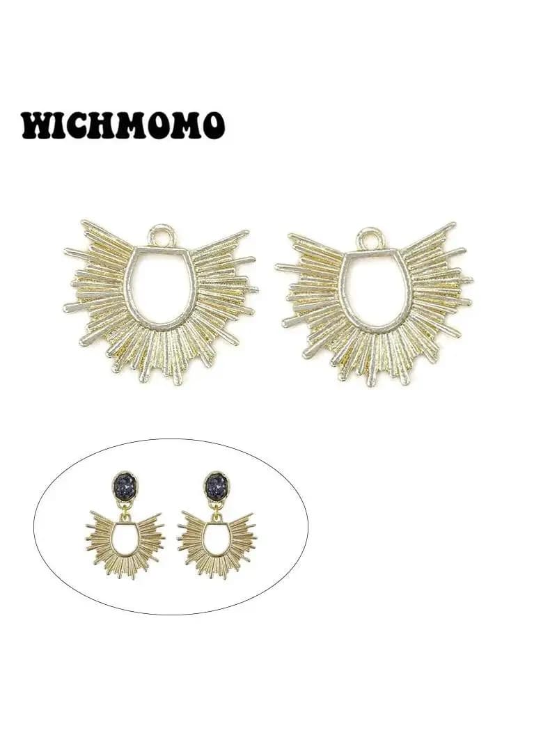 Nouvelle mode 4 pièces/sac 28*34MM haute qualité en alliage de Zinc U forme de coeur grandes breloques pendentifs pour bricolage boucle d'oreille bijoux accessoires
