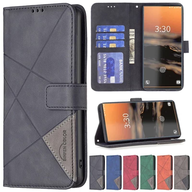 Wallte Hijab prisme fente magnétique Flip étui en cuir pour Samsung Galaxy S26 Ultra S25 bord S24 FE S23 Plus S22 S21 S20 FE couverture