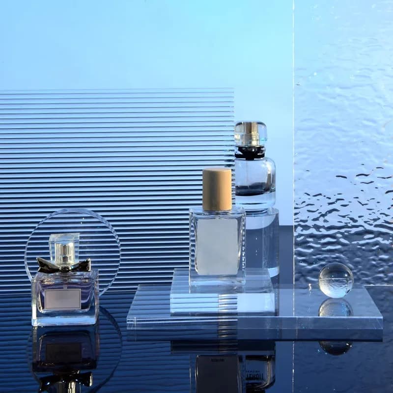 Planche d'ombre d'ondulation de l'eau, accessoires de fond de photographie acrylique, effet de vague transparente mince, accessoires de photographie cosmétique de parfum