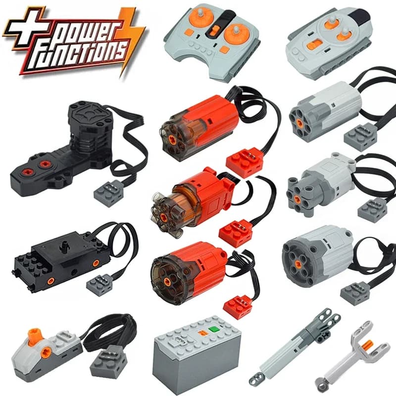 Moteur technique Mini Micro pièces M L XL fonction de puissance Servo ensembles PF Train télécommande blocs de construction MOC haute technologie Leduo
