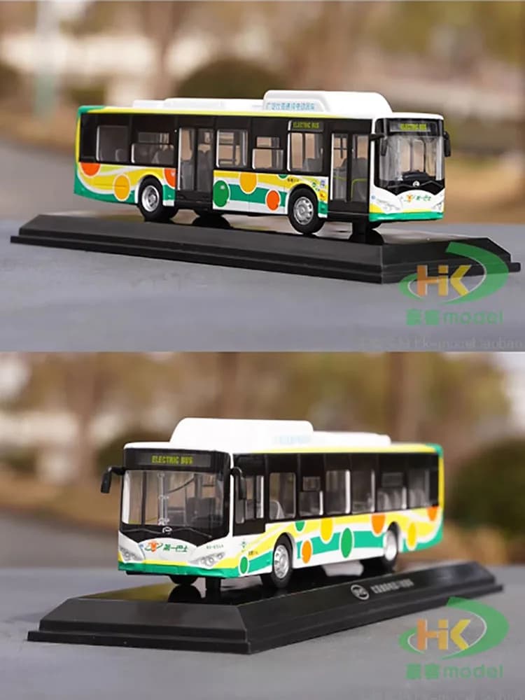Modèle de voiture moulé sous pression 1:64 K9 Bus K8 Bus électrique pur Bus Guangzhou Simulation alliage modèle de voiture classique en métal jouet Collection affichage