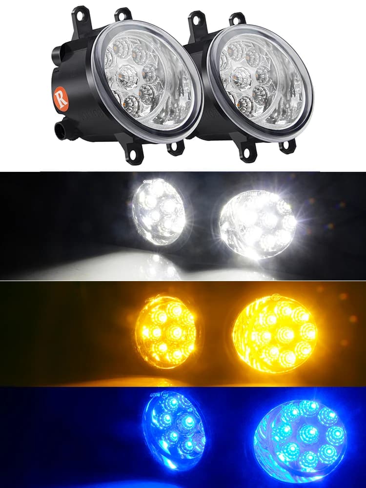 Assemblage de phares antibrouillard LED pour voiture, feu diurne DRL, Toyota CorTrustPrius, Camry, Sicannelle Estima, Avalon Keepoma, Tundra, 12V, 2 pièces