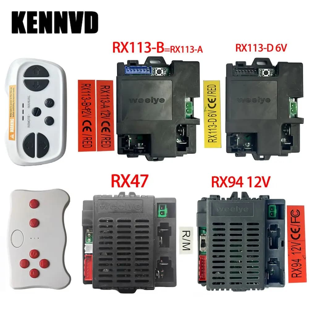 Weelye-Récepteur de télécommande électrique pour enfants, télécommande de véhicule, pièces de carte mère, 12V, FCC jas47 jas94 jas113
