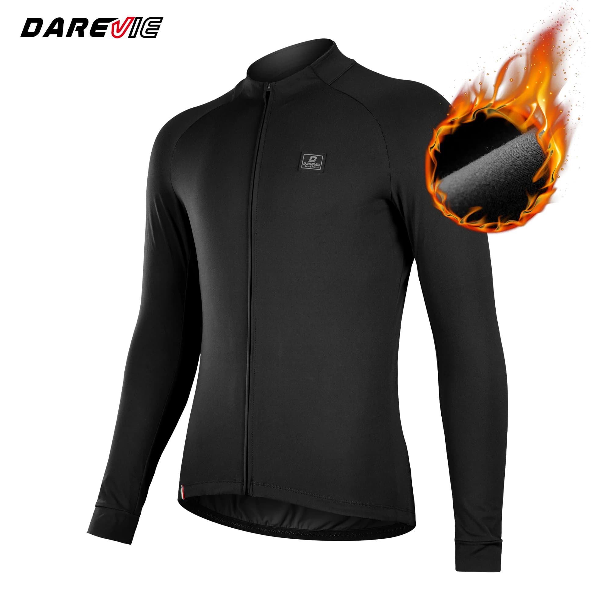 DAREVIE maillot de cyclisme hiver doux chaud femmes hommes maillot de cyclisme à manches longues de haute qualité route vtt poche maillot de cyclisme