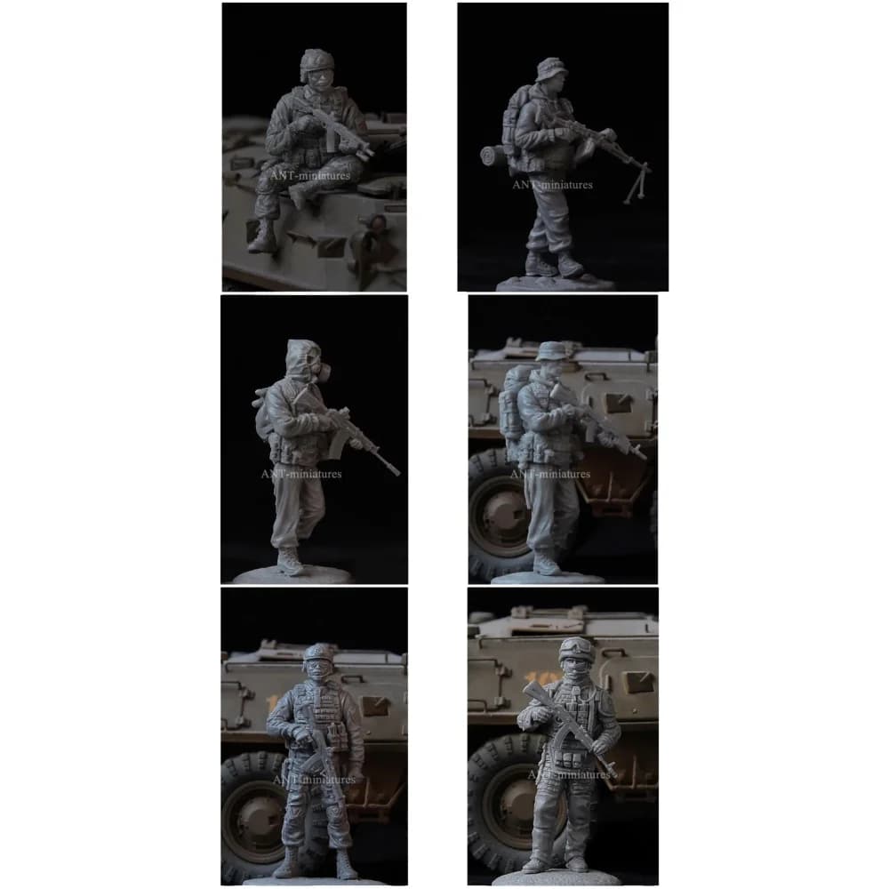 Figurine modèle en résine 1/35 GK, 6 figurines, kit non assemblé et non peint