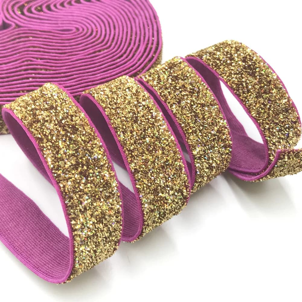 Sangle de paillettes colorées pour bricolage, accessoires de couture, sur élastique, FOE, chute, fête de mariage, cadeau, 5 verges, 30 documents