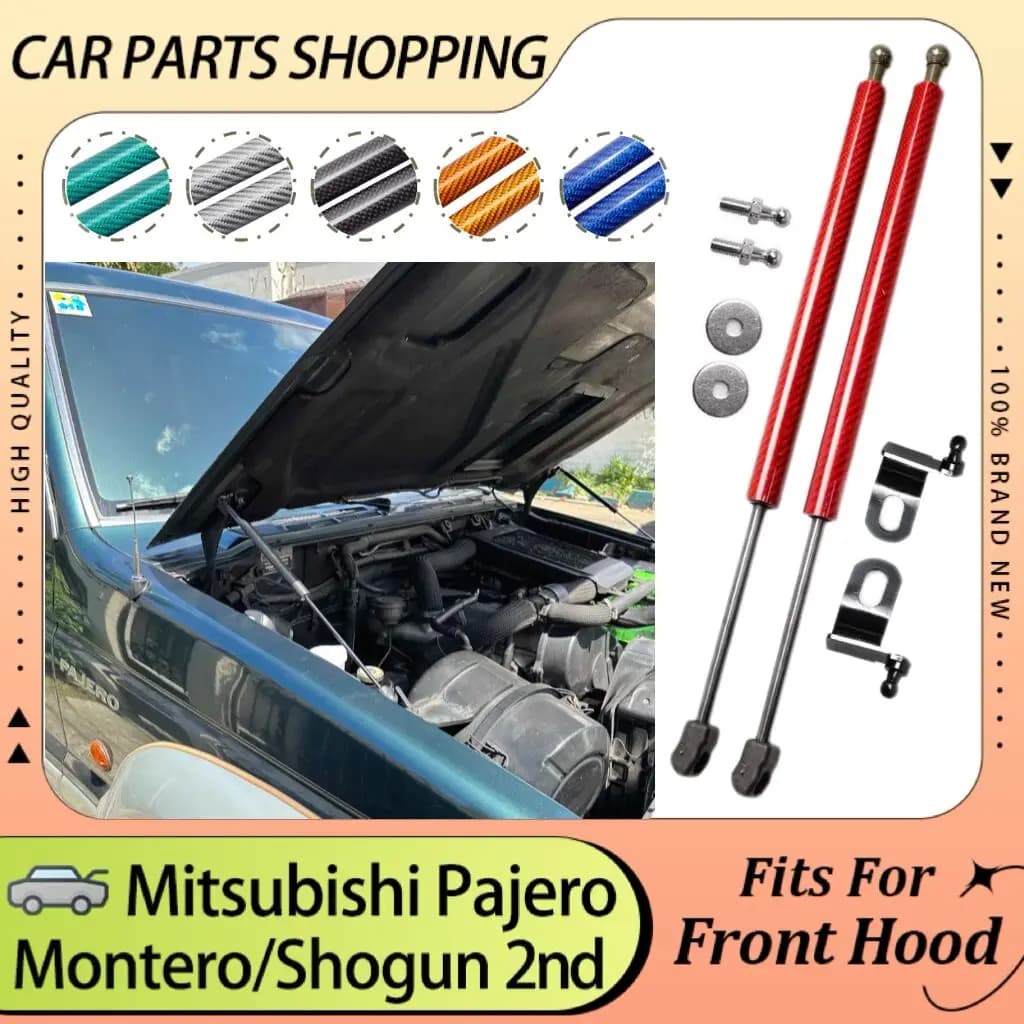 Amortisseurs de capot pour Mitsubishi Pajero, Montero, Shogun, 2nd support de levage de capot, vérins, tiges de piston, chaux, 1991-1999