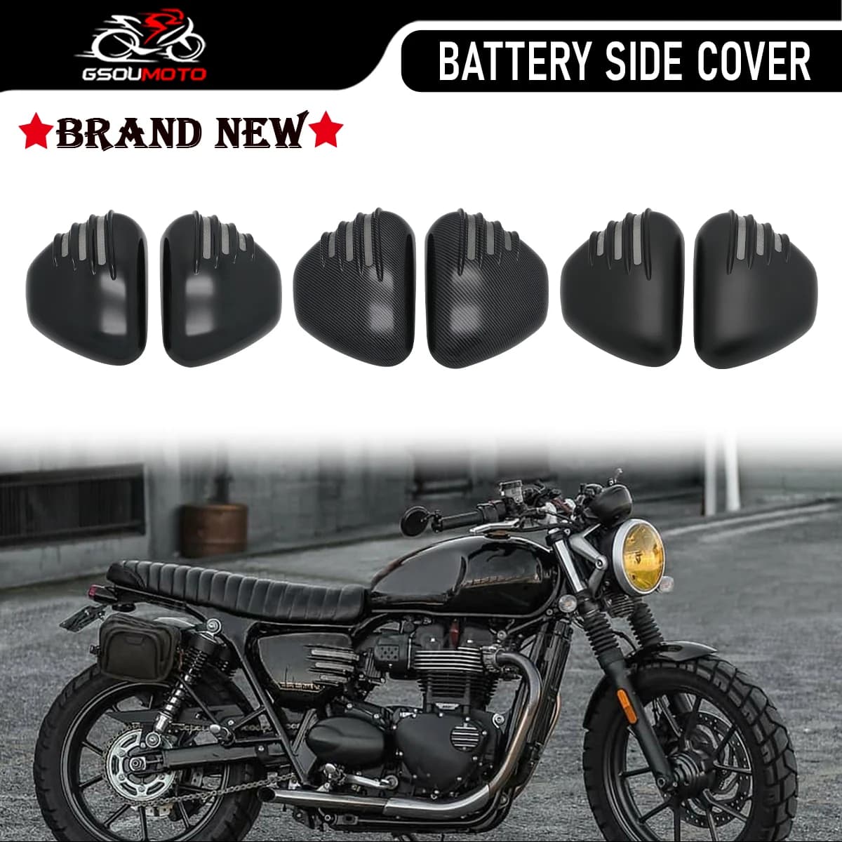 Cache latéral de carénage pour batterie de moto, panneau de protection en ABS pour Triumph Scrambler 900 Streed Cup Streed Twin 2017-2021.