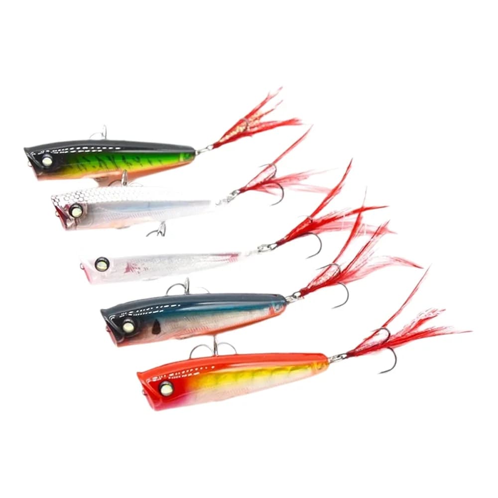 TAKEDO-Leurres Popper de Haute Qualité, LB65, 65mm, 7G, Yeux 3D Regina, 5 Couleurs