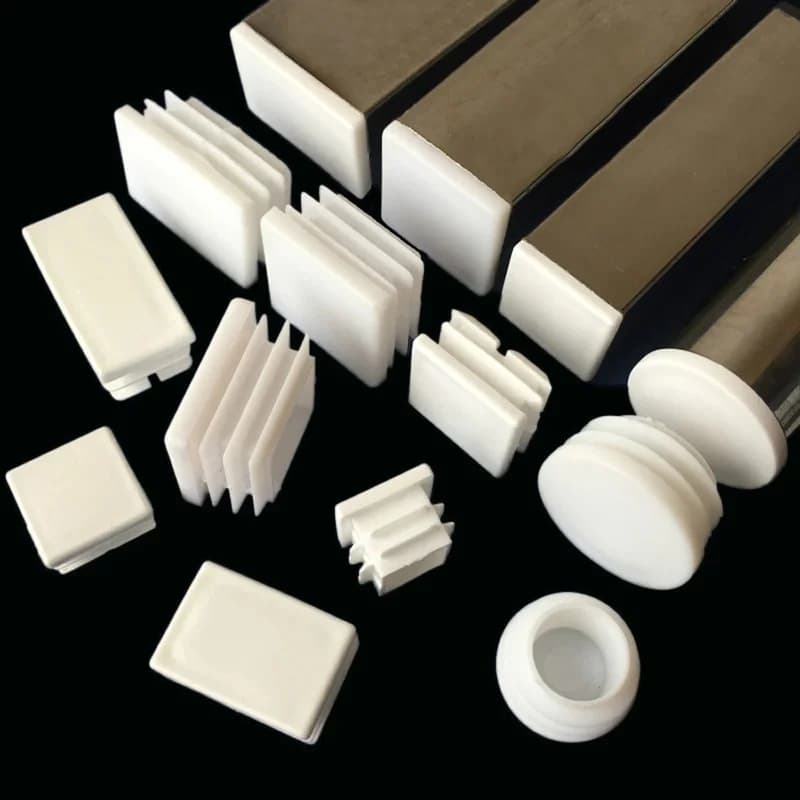 Bouchon de trou de tuyau en plastique blanc, 4 pièces, table, tabouret, chaise, embout de jambe, couvercle anti-poussière, chaussettes antidérapantes, coussinets de pieds de meubles, protection de sol