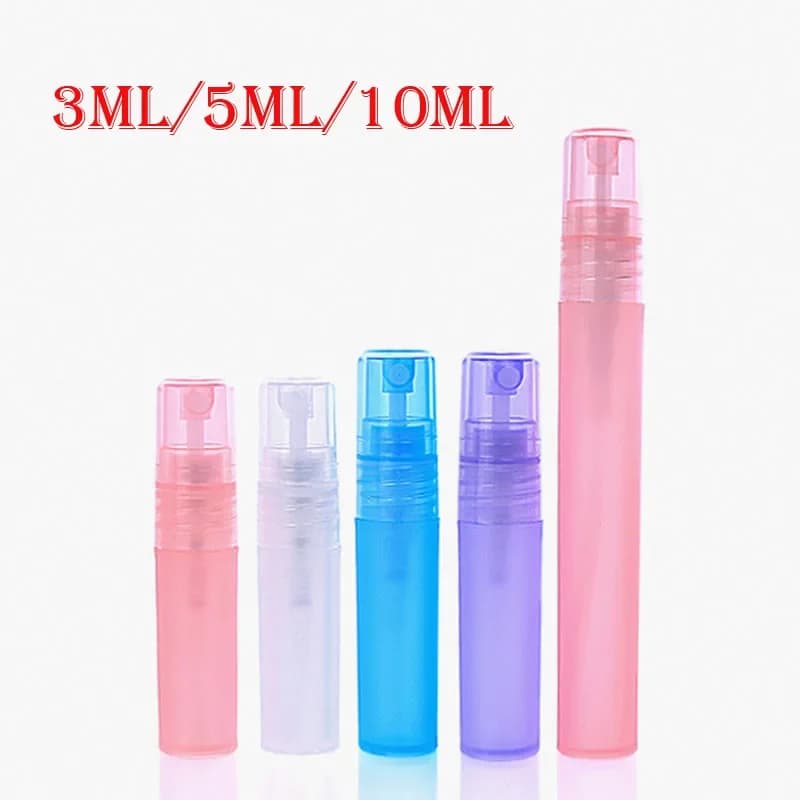Atomiseur portable africain en plastique PP, 3ml/5ml/10ml, 5 pièces, vaporisateur de parfum HI, flacons de maquillage, cosmétique, échantillon de voyage, beaucoup