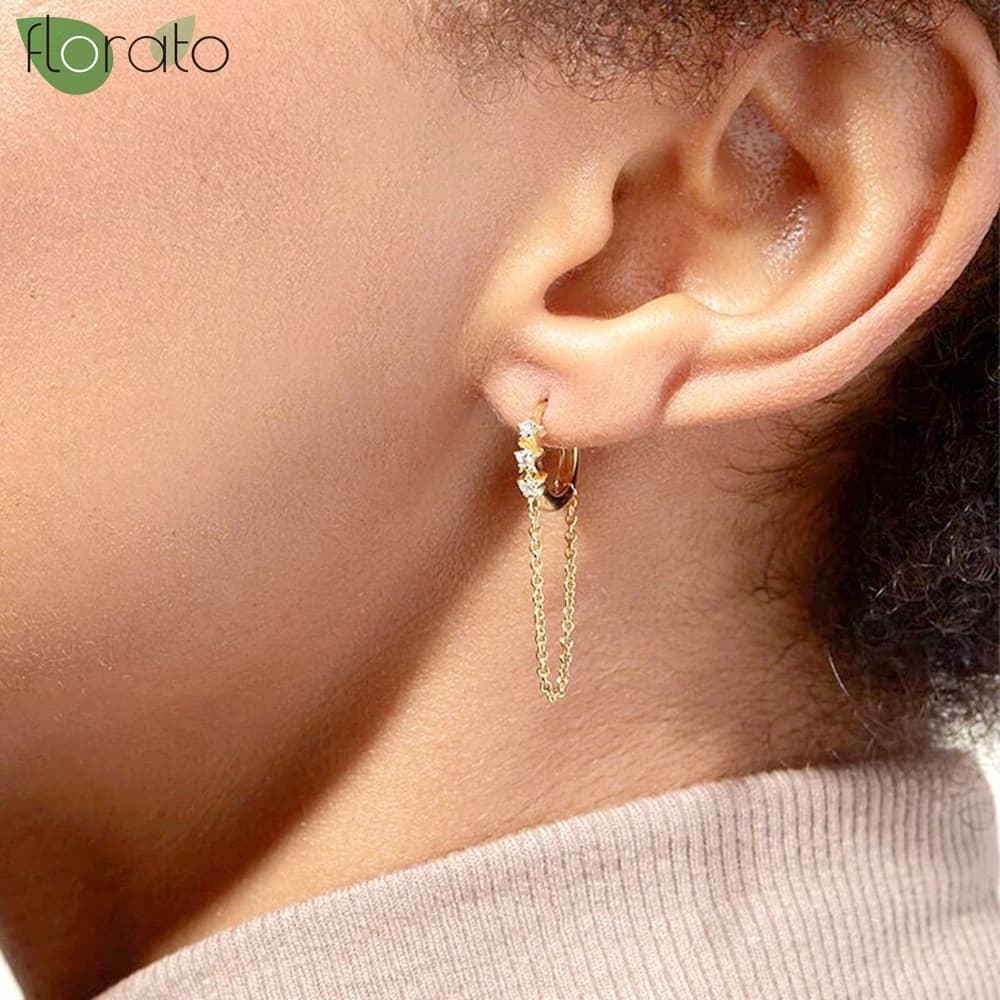 Boucles d'oreilles créoles en argent regardé 925 pour femmes, bijoux en or, cadeaux de fête, tendance, métal, qualité supérieure, JOSilver