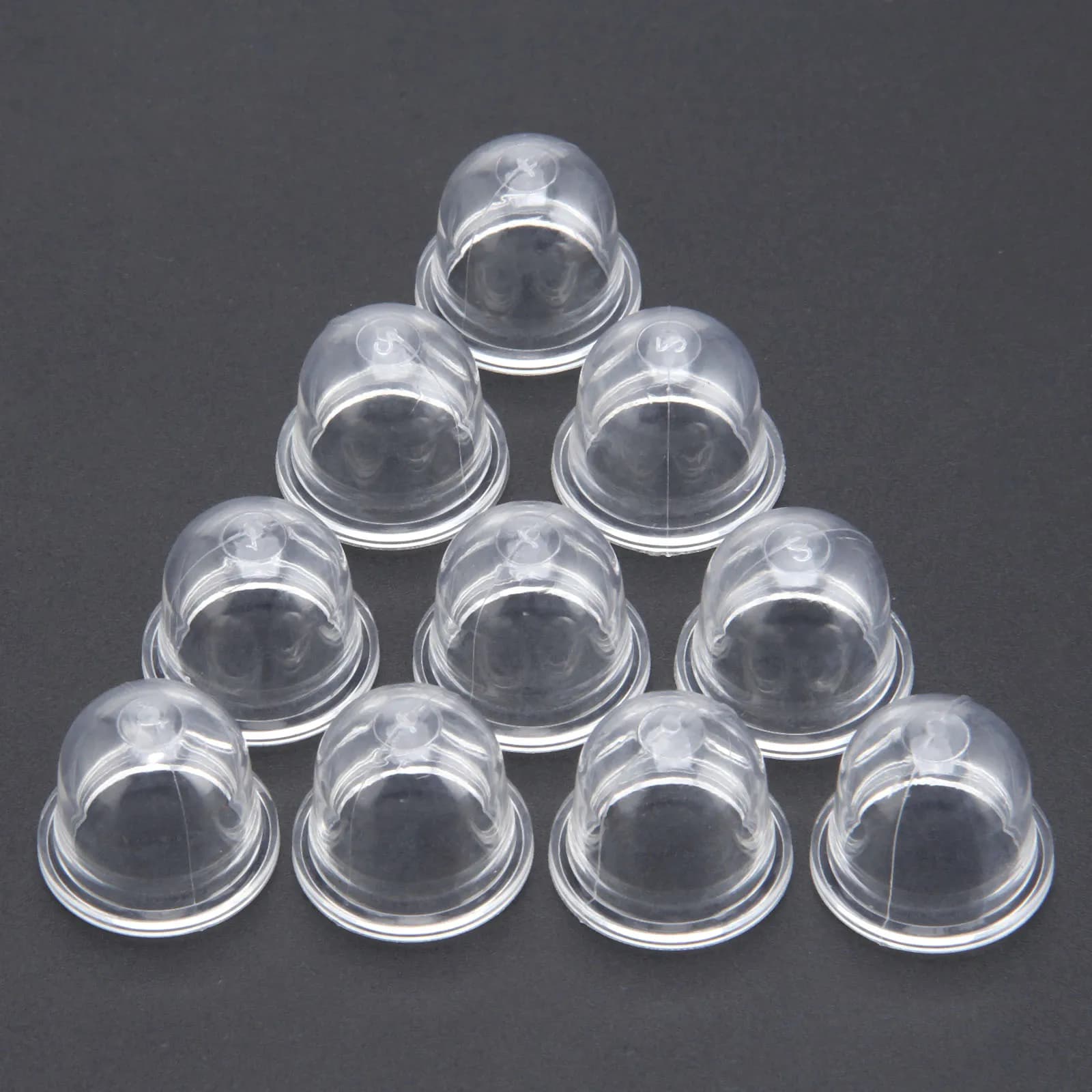 Pompe à carburant, ampoule d'amortissement de carburateur, OEM #0057003 0057004 17mm adapté pour Homelite Echo Ryobi Zama tronçonneuse, tondeuse, 10 pièces