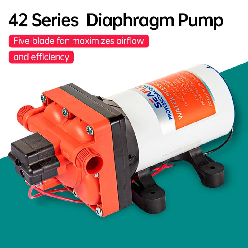 SEAFLO-Pompe à Eau à DiaphLeurs me, Série 42, 3,0 GPM, 55PSI, 12 Volts, Électrique, Yacht, Bateau, Marine, Montres, Caravane, Alimentation Haute Pression, 4 Chambres