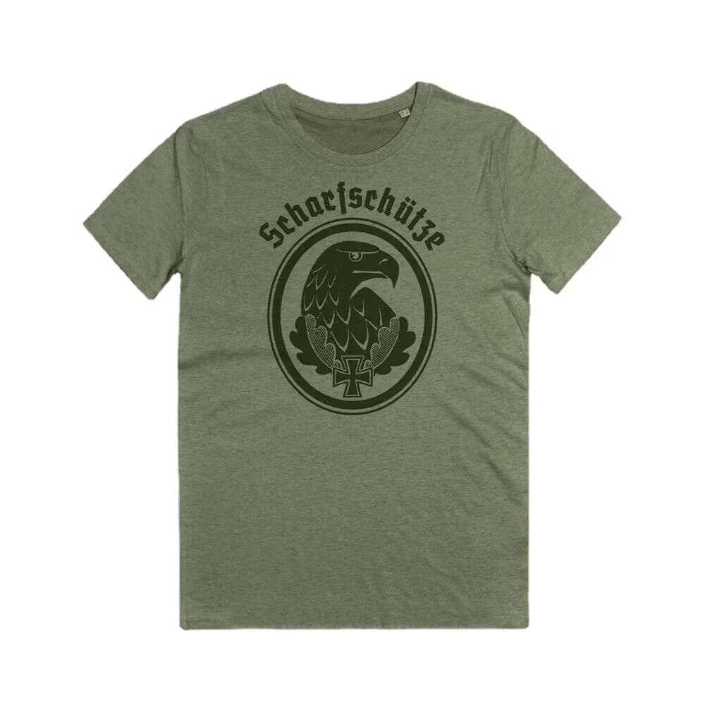 T-shirt avec badge de Sniper de Scharfschuetzen Marksman. T-shirt d'été en coton à manches courtes et col rond pour hommes, nouveau S-3XL