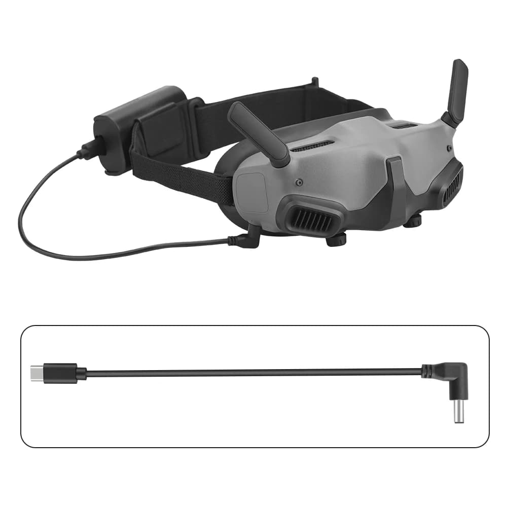 Câble de charge 30/130 cm pour lunettes DJI FPV 2, câble d'alimentation mobile à charge rapide pour lunettes DJI FPV 2