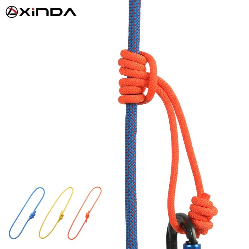 Cordon de Prusik Xinda Outdoor 6 mm, longueur 120 cm, corde accessoire, durable, résistant à la chaleur, polyester, nylon, Kevlar, corde d'escalade