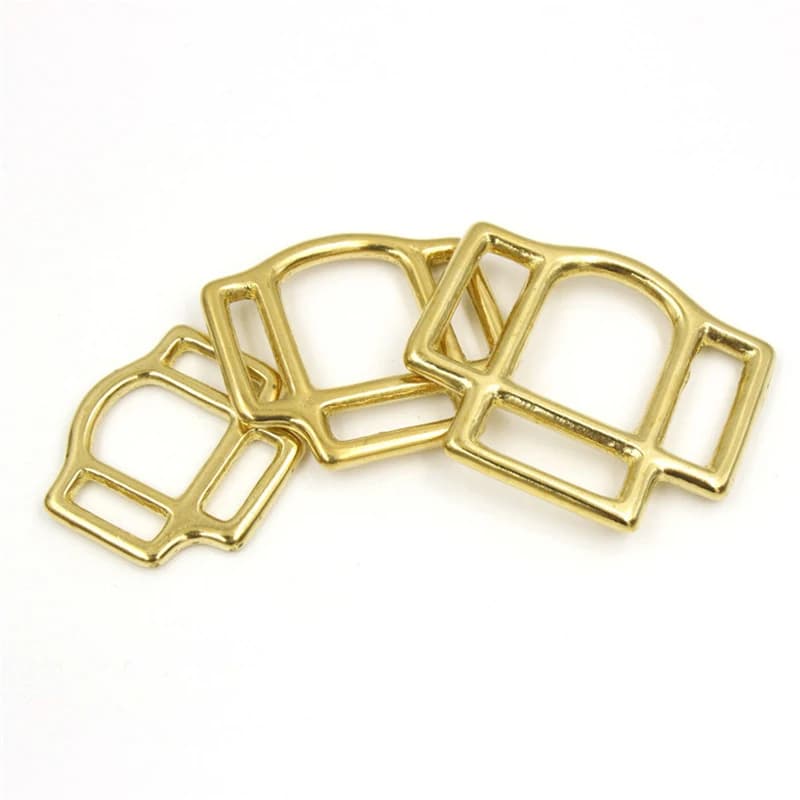 Harnais licou pour cheval, boucle à trois voies en laiton, boucle de pont à 3 côtés, équipement équestre à trois yeux, accessoire de matériel de bricolage, 1 pièce