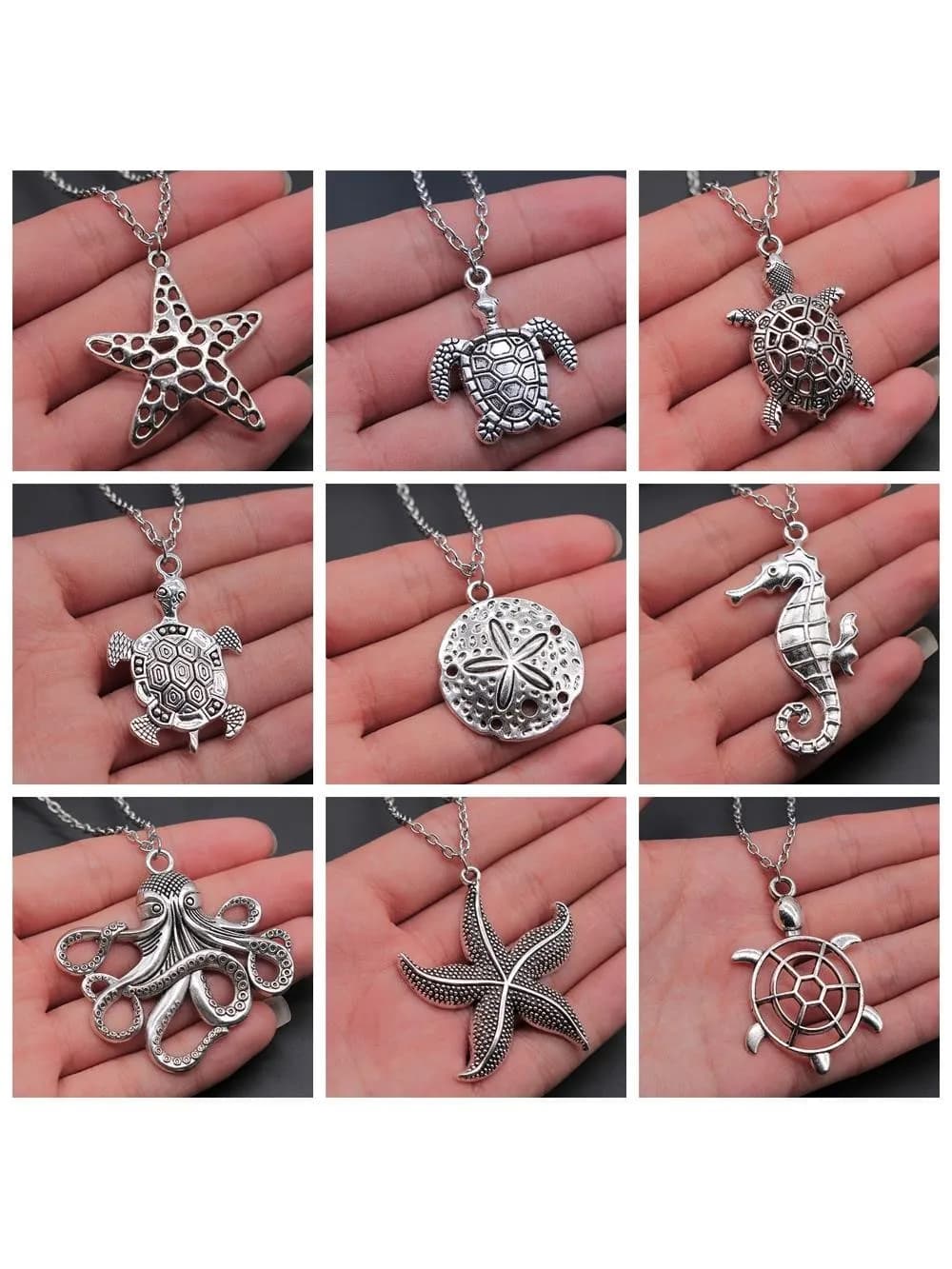 Collier pendentif animal marin, bijoux d'été, pendentif vie marine, étoile de mer, DolDave Shriajmer, tortue de mer, poulpe, colliers de la présidence