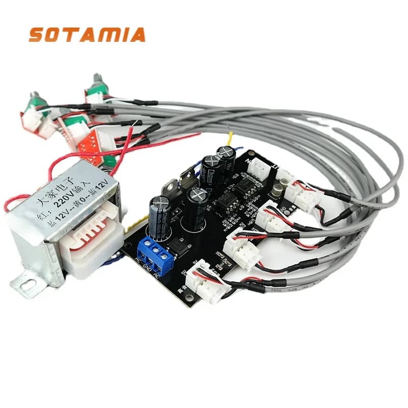 Carte de préampli SOTAMIA NE5532 OP AMP avec contrôle de tonalité (aigus, médiums, graves) et de volume pour amplificateur audio et haut-parleur