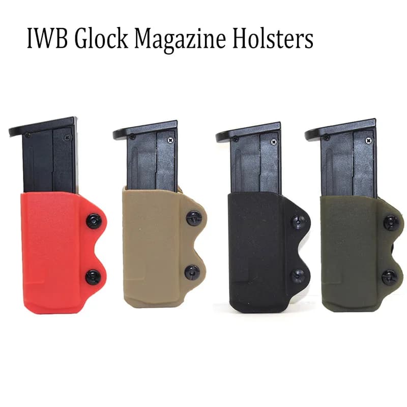IWB/OWB Kydex pochette pour magazines pour G17 19 26/23/27/31/32/33 M9 92F G2C pochette magnétique unique accessoires