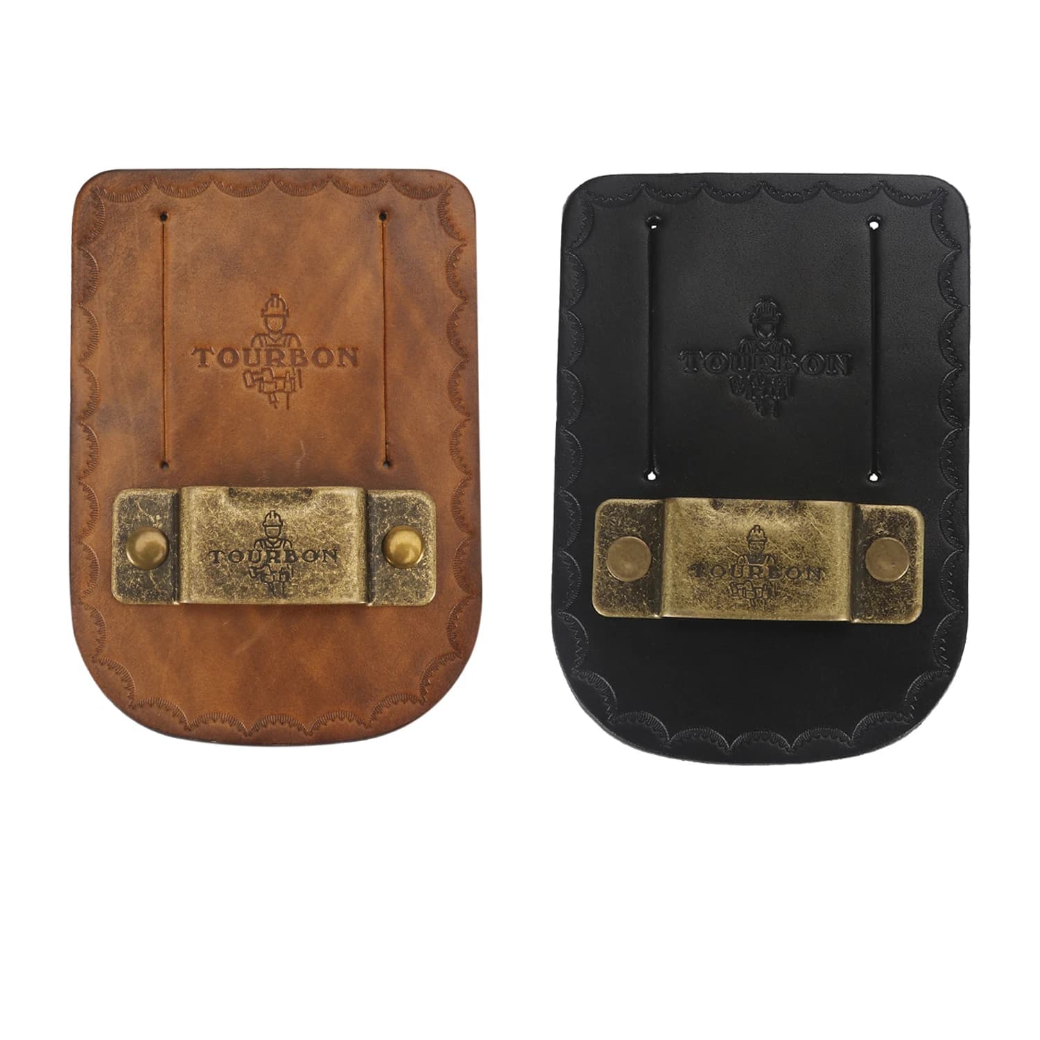 Ruban à mesurer en cuir véritable, Tourbon, porte-outil, étui, Clip en métal sur la ceinture