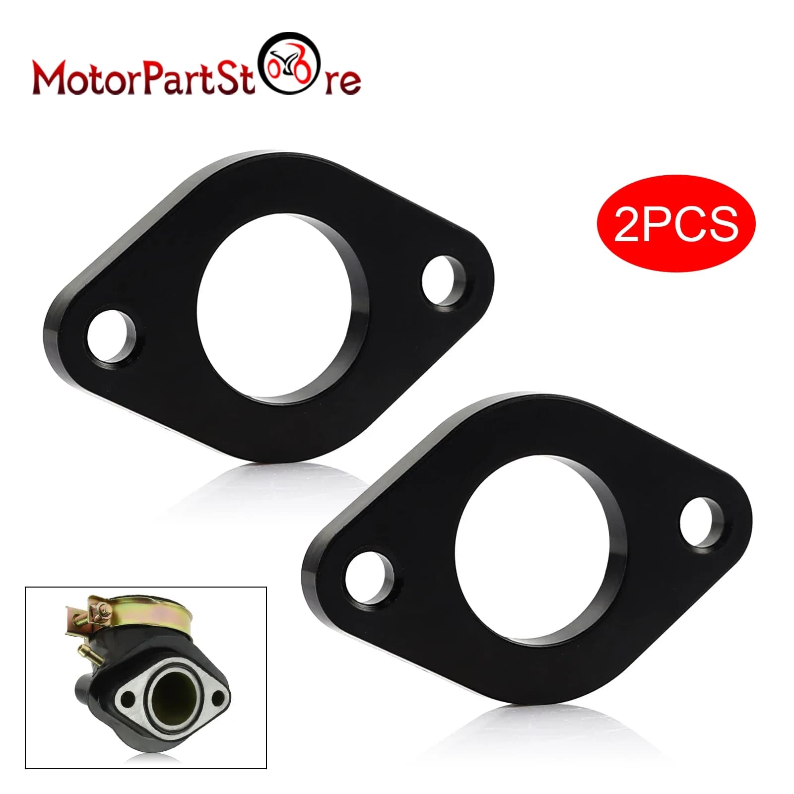 Isolateur d'espacement de joint de collecteur d'admission, 2 paquets, pour moteurs ZNEN 4 temps 125cc 150cc GY6 4 temps QMI152 QMI157 GY6B 4 temps Taotao
