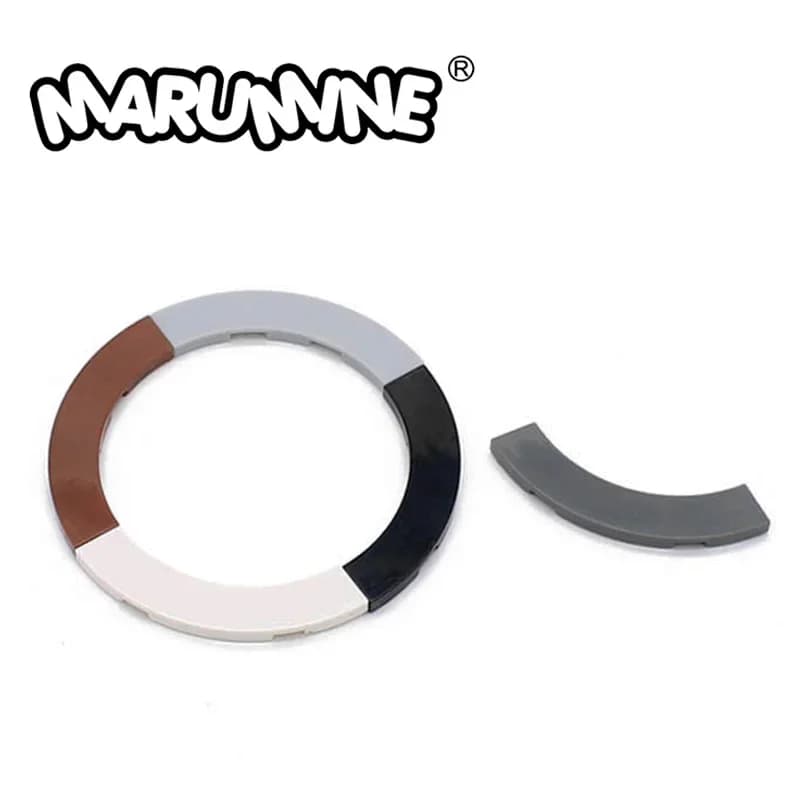 Marumine 30 pièces carrelage d'angle rond 4x4 W. Arc Macaroni large 27507 blocs de Construction à monter soi-même Construction briques MOC accessoires pièces