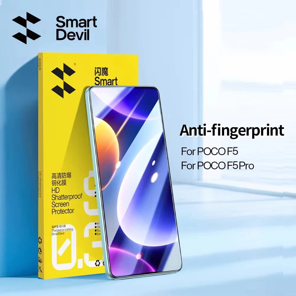 SmartDevil, lot de 2 protections d’écran pour Xiaomi POCO F9 Ultra, F7, X7 Pro, F6, F5 Pro, en verre trempé pour POCO F8 Ultra, protection HD anti-lumière bleue.