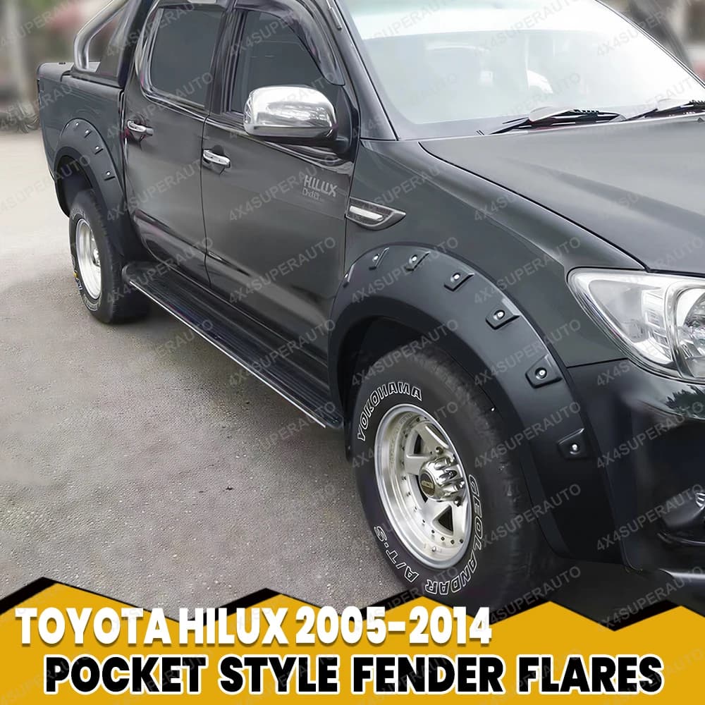 Élargisseurs d'ailes de style compact pour Toyota Hilux Vigo SR SR5 2005-2014, extensions d'arches de roue de 30 mm, accessoires de voiture tout-terrain