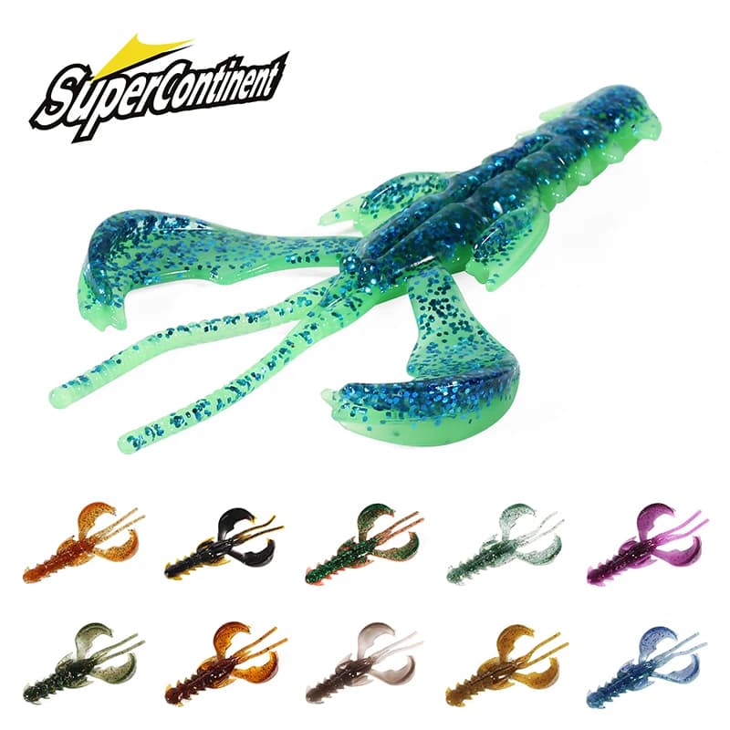 Supercontinent CRAZY 65mm/40mm homard leurre souple leurres de pêche attrayant crevette odeur sel Wobbler
