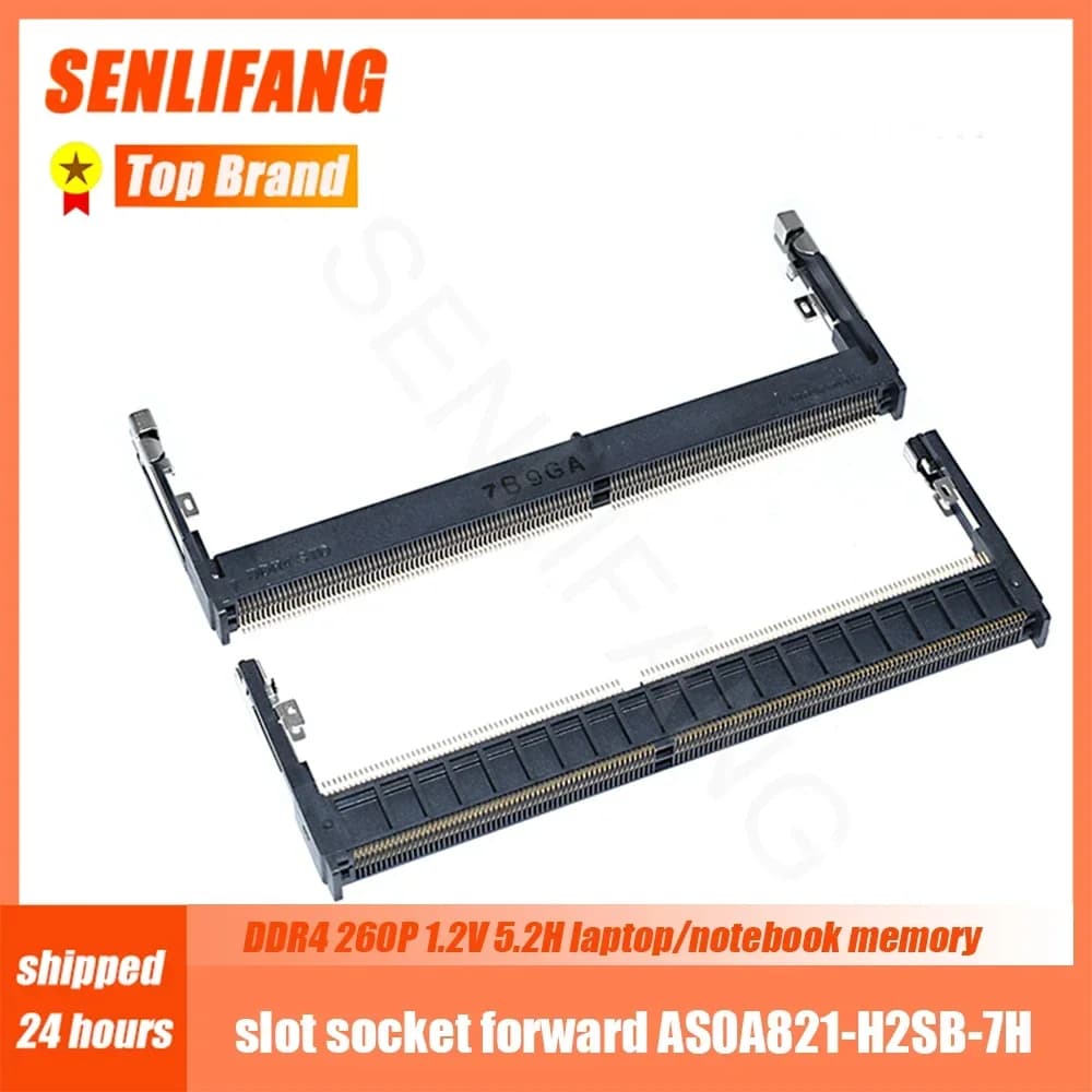 Tout nouveau DDR4 260P 1.2V 5.2H Laptopnotebook Memory Slot Socket AS0A821-H2SB-7H avant (2 pièces)