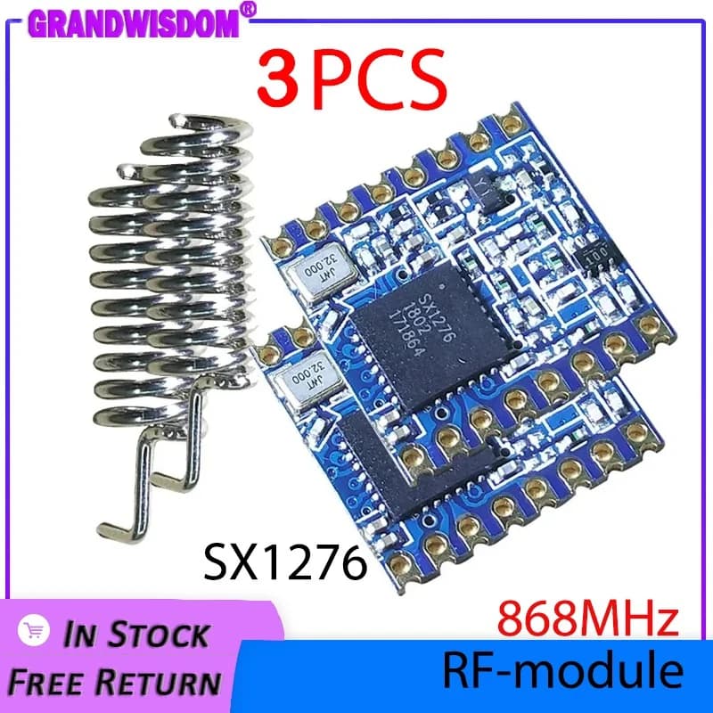 3 pièces/lot Module LoRa SX1276 868MHZ LoRaWAN Longue Portée 868MHz/915MHz Transmetteur-Récepteur à Spectre Étendu ESP32 & GFSK