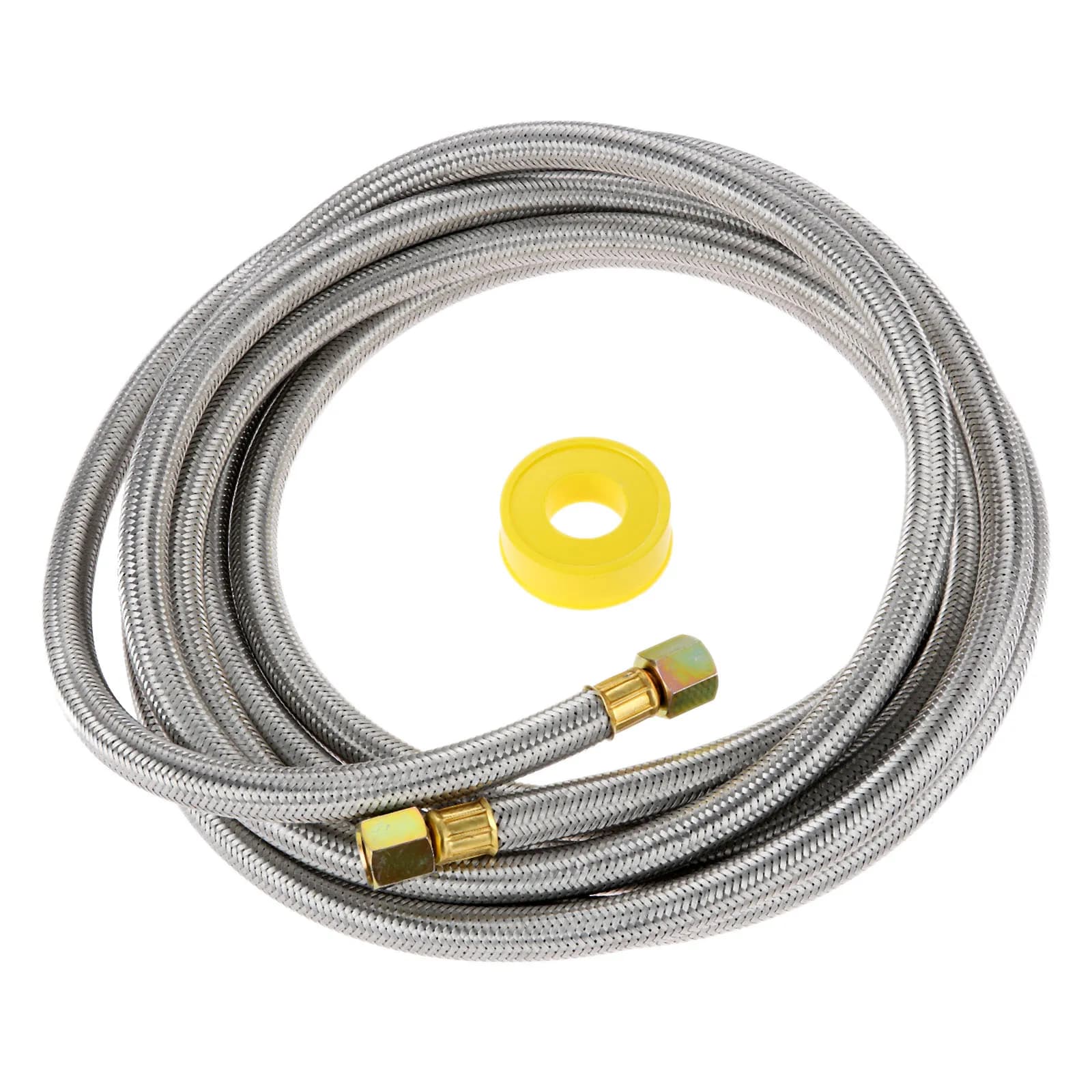 1 ensemble de rallonges de barbecue tressées en acier inoxydable, 16 pieds, tuyau de Propane 3/8 filetage évasé femelle, écrous à gaz