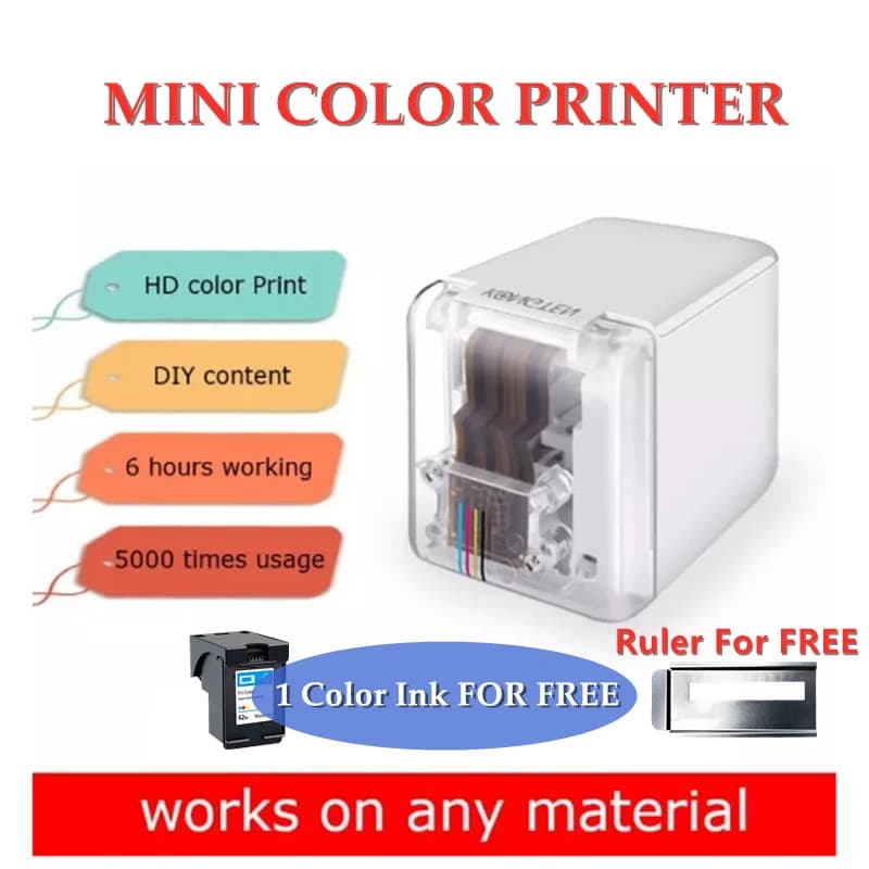 Kongten Mbrush Mini-imprimante à jet d'encre, imprimante WiFi, imprimante pour documents mobiles, en stock