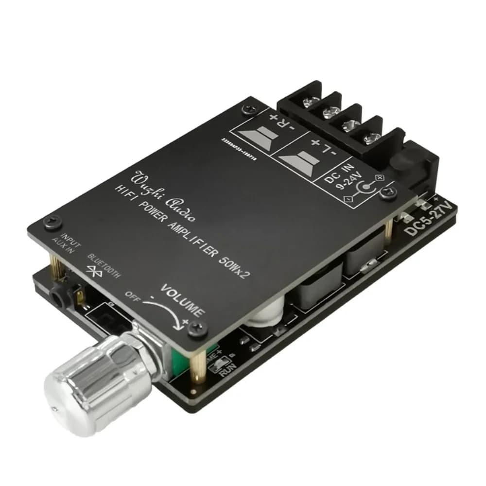 ZK-502C HIFI stéréo Bluetooth 5.0 TPA3116 carte amplificateur Audio de puissance numérique TPA3116D2 50WX2 amplificateur stéréo