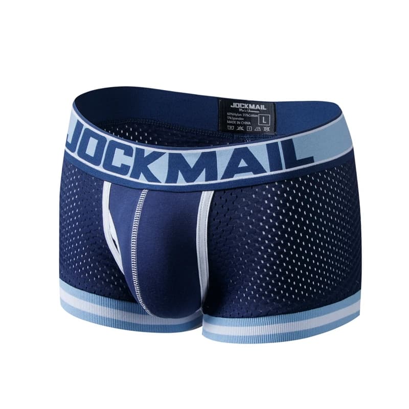 Boxer Sexy pour hommes, sous-vêtements en maille, taille basse, respirant, en coton, pochette convexe en U, supports athlétiques, Leggings, boxeurs Hombre