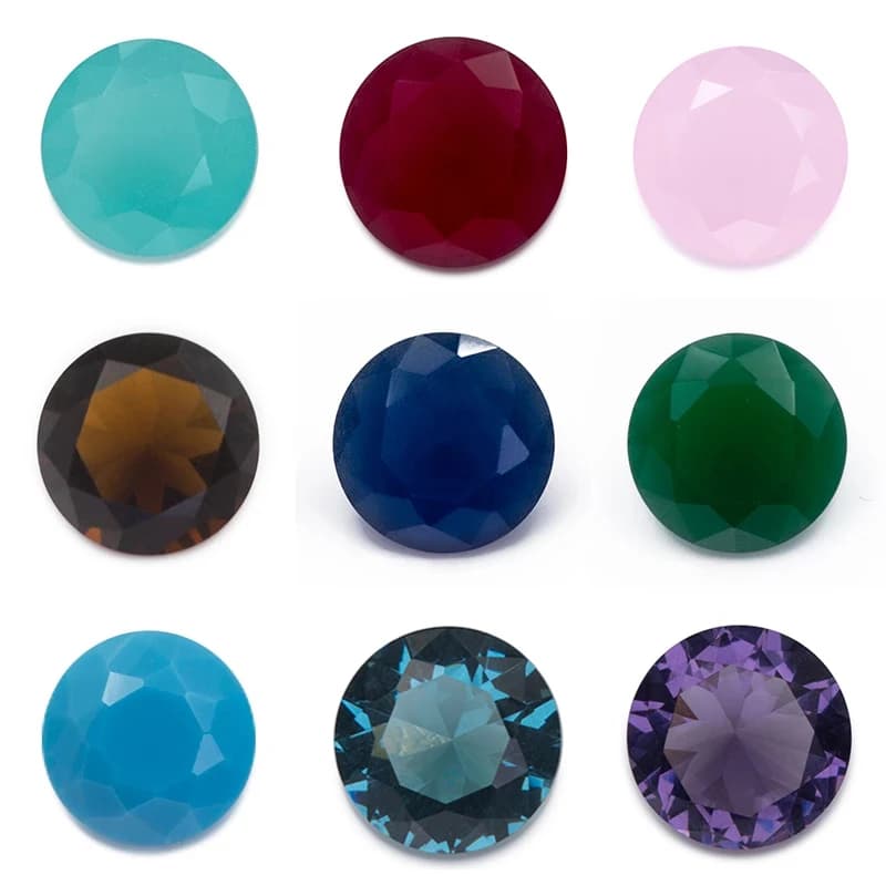 100 pièces pierre de verre en vrac de forme ronde bleu Rose Rose rouge vert mer bleu noir blanc Violet couleur taille 4mm-10mm