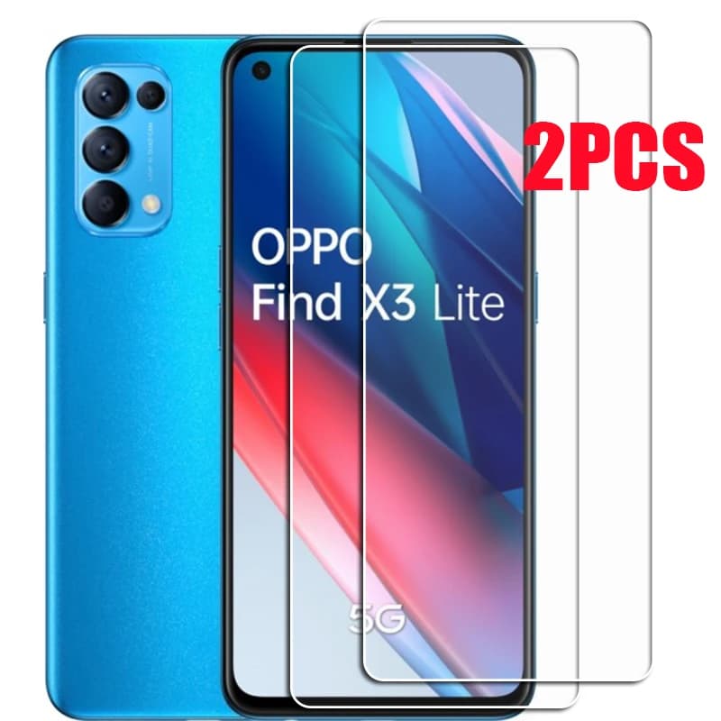 Pour OPPO Find X3 Lite verre trempé de protection sur X3Lite CPH2145 6.43 pouces Film de protection d'écran de téléphone