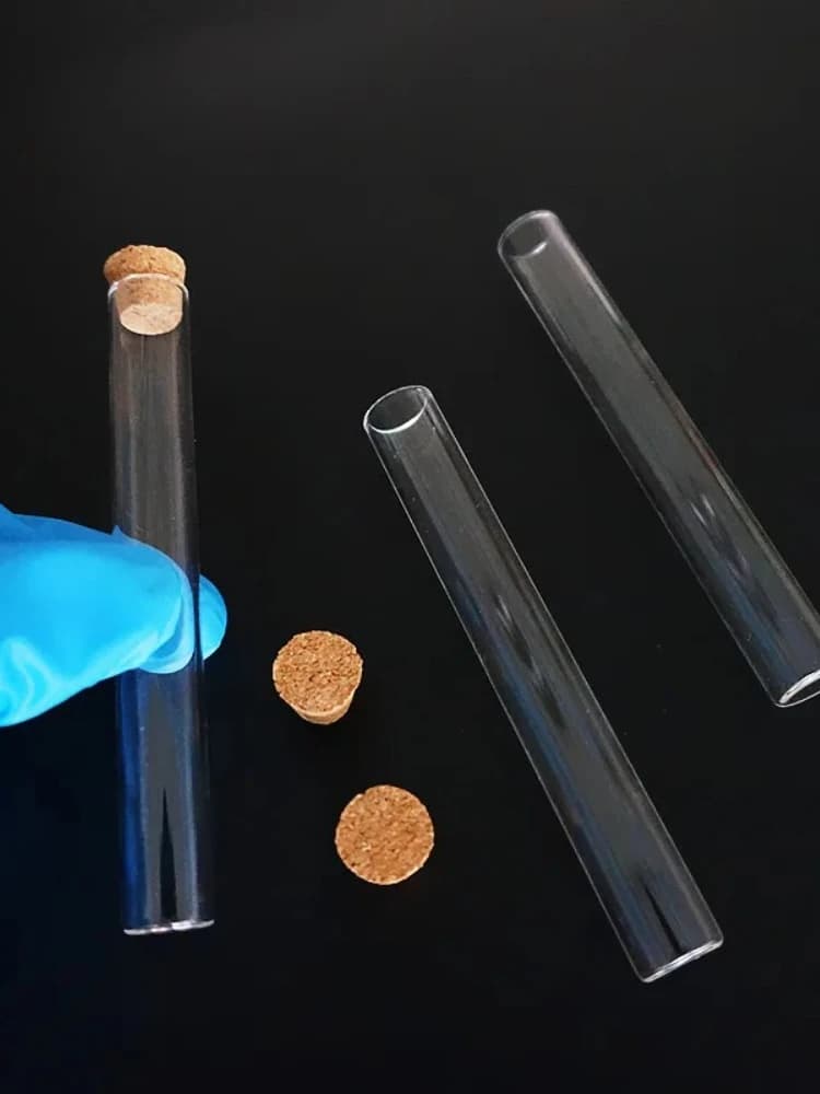 Tubes de Test en verre transparent avec bouchons, 13x100mm, 24 pièces/lot, fournitures scolaires, cadeau de mariage